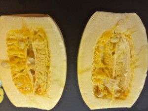 Spaghetti squash-cut in half