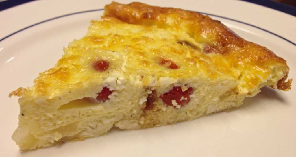 Roasted Tomato and Feta Crustless Quiche via zagleft 3